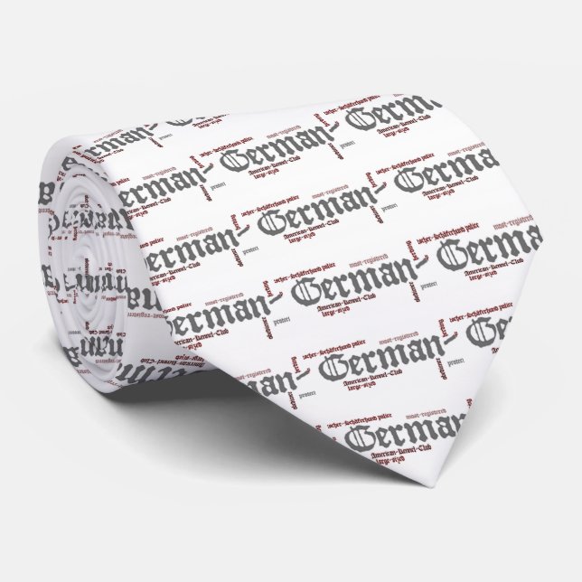german shepherd mashup neck tie (Rolled)