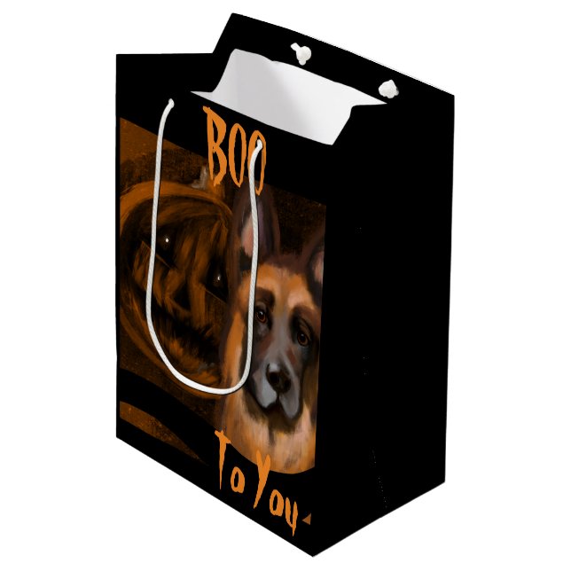 German Shepherd  Medium Gift Bag (Front Angled)