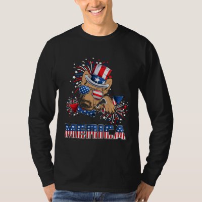 German Shepherd Merica Firework 4th Of July Men Bo T-Shirt