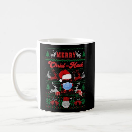 German Shepherd Merry Christ_Mask Ugly Christmas S Coffee Mug