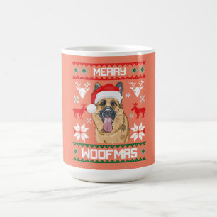 German Shepherd Merry Woofmas Sweatshirt Christmas Coffee Mug