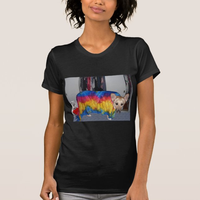 German Shepherd Modeling Clothes T-Shirt (Front)