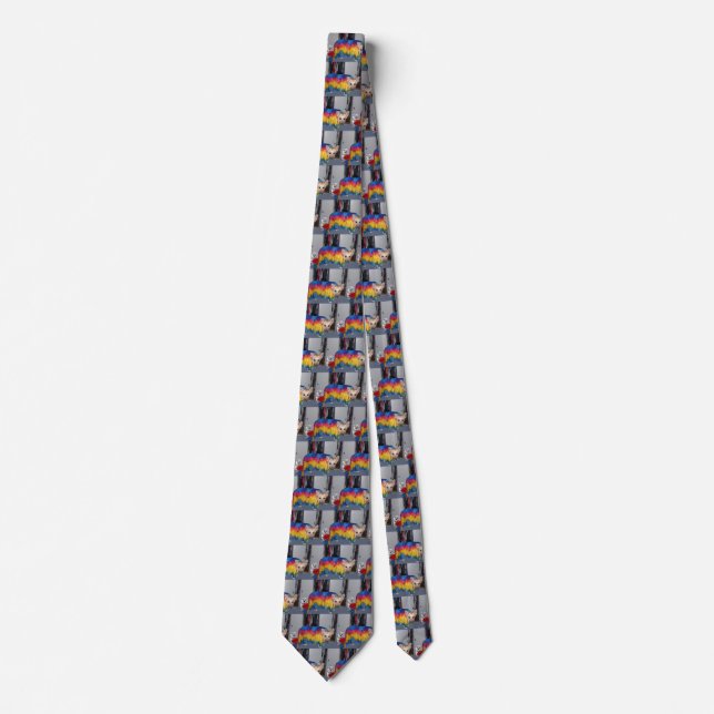 German Shepherd Modeling Clothes Tie (Front)