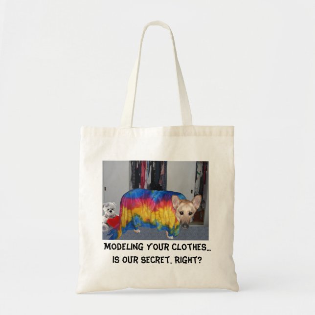 German Shepherd Modeling Clothes Tote Bag (Front)