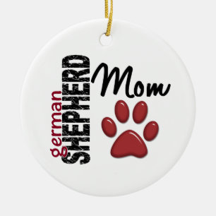 German Shepherd Mom 2 Ceramic Ornament