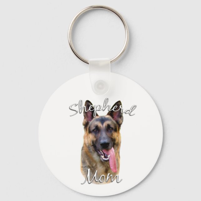 German Shepherd Mom 2 Keychain (Front)