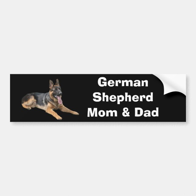 German Shepherd Mom and Dad Bumper Sticker (Front)