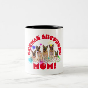 German Shepherd Mom Best Dog Mom Ever Two-Tone Coffee Mug