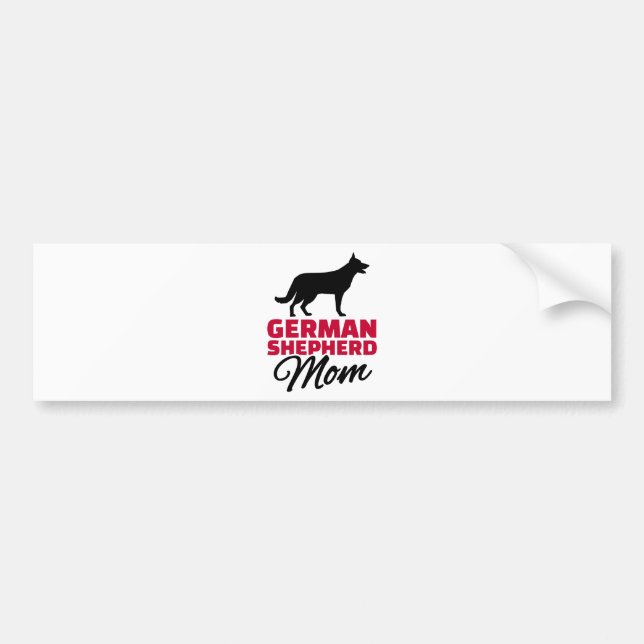 German shepherd Mom Bumper Sticker (Front)