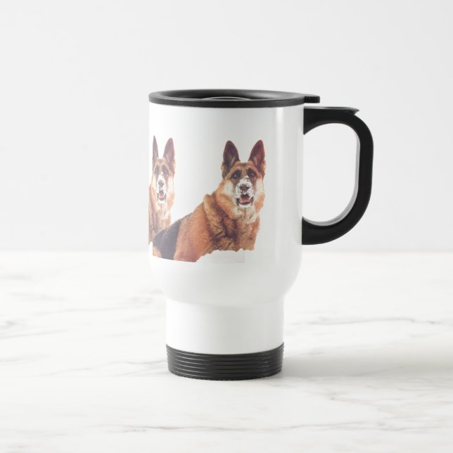 German Shepherd Mom Commuter Coffee Mug (Right)
