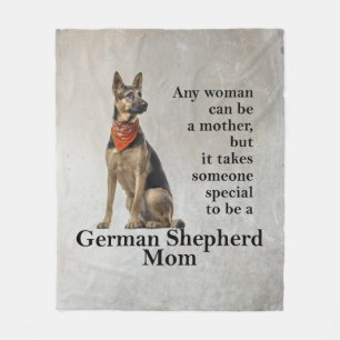 German Shepherd Mom Fleece Blanket