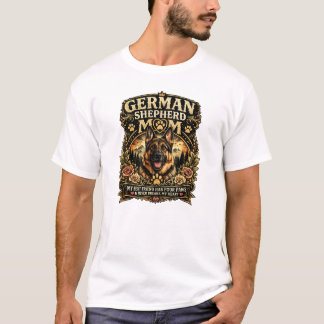 German Shepherd Mom Four Paws T-Shirt