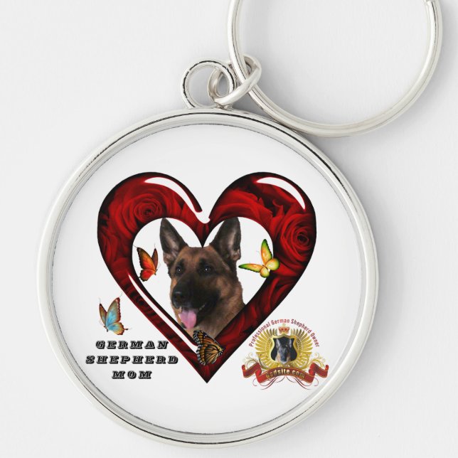 German Shepherd Mom Keychain (Front)