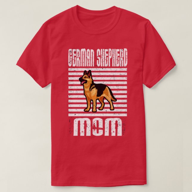German Shepherd Mom Proud Dogs T-Shirt (Design Front)