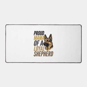 German Shepherd Mom Shirt Vintage Dog Mama Graphic Desk Mat