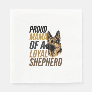 German Shepherd Mom Shirt Vintage Dog Mama Graphic Napkins
