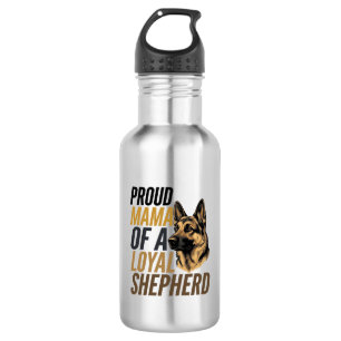 German Shepherd Mom Shirt Vintage Dog Mama Graphic Stainless Steel Water Bottle