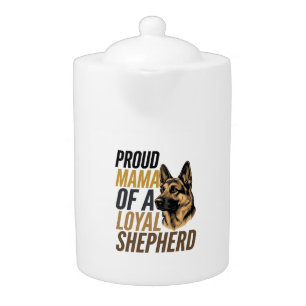 German Shepherd Mom Shirt Vintage Dog Mama Graphic Teapot
