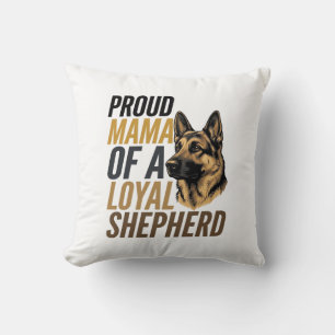 German Shepherd Mom Shirt Vintage Dog Mama Graphic Throw Pillow