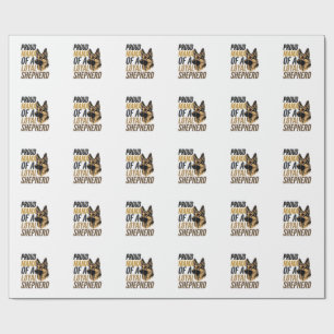 German Shepherd Mom Shirt Vintage Dog Mama Graphic Wrapping Paper