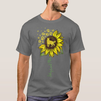 German Shepherd Mom Sunflower Shepherd Gifts Dog M T-Shirt