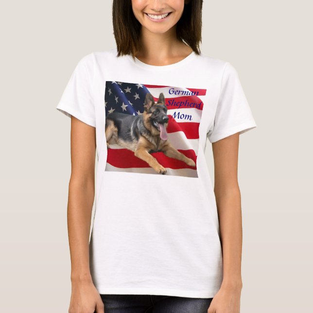 German Shepherd Mom T-Shirt Double Quote (Front)