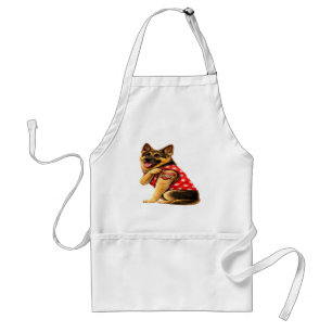 German Shepherd Mom Tattoo Adult Apron