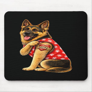German Shepherd Mom Tattoo Mouse Pad
