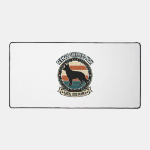 German Shepherd Mom Vintage Dog Lover Tee_1 Desk Mat