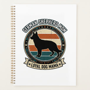 German Shepherd Mom Vintage Dog Lover Tee_1 Planner