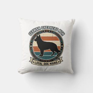 German Shepherd Mom Vintage Dog Lover Tee_1 Throw Pillow