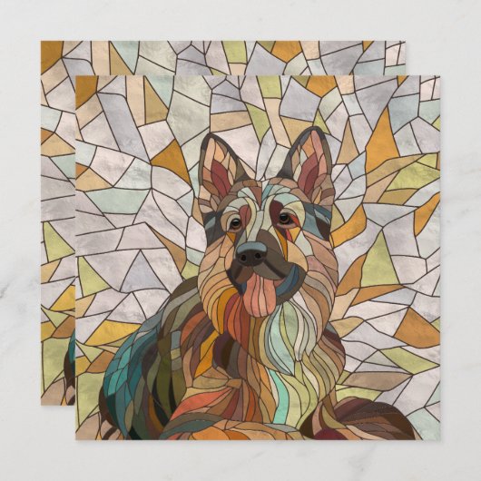 German Shepherd -  Mosaic Art (Front/Back)