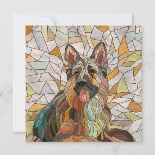 German Shepherd -  Mosaic Art