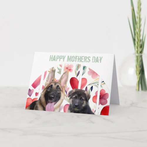 German Shepherd Mothers Day Card