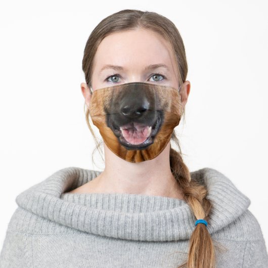 German Shepherd Mouth Face Mask (Worn)