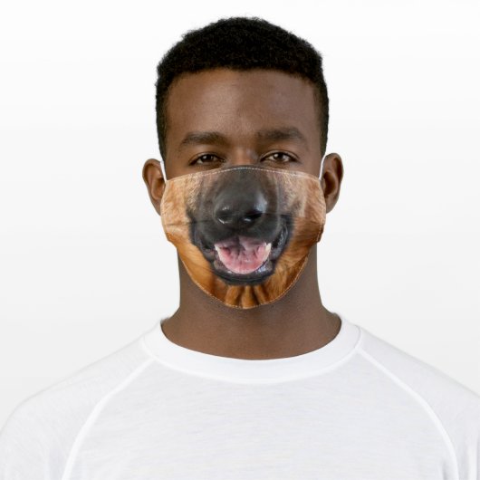 German Shepherd Mouth Face Mask (Worn)