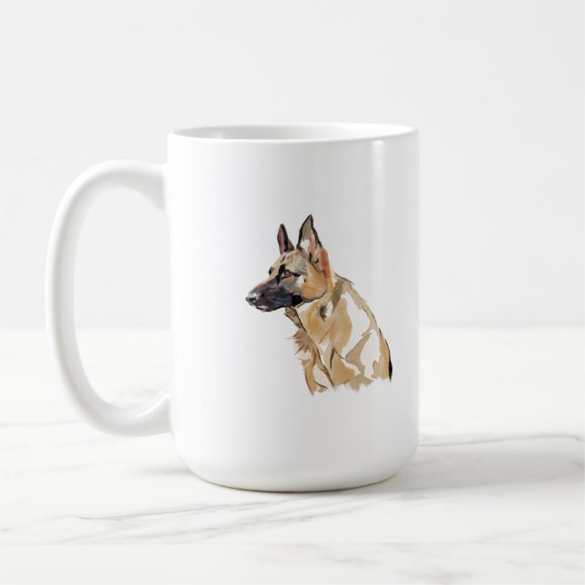 German Shepherd Mug – Dog Mom Coffee Cup (Left)