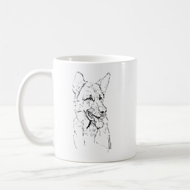 German Shepherd Mug, Dog Mom Coffee Personalized Mug (Left)