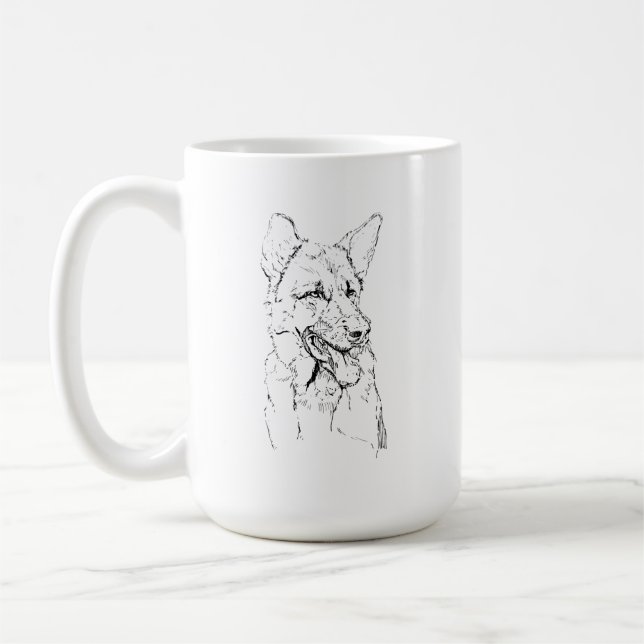 German Shepherd Mug, Dog Mom Coffee Personalized Mug (Left)