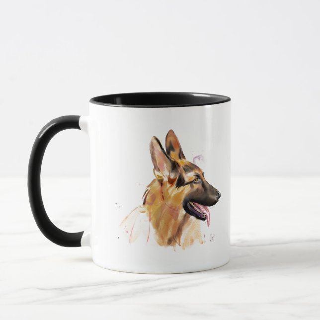 German Shepherd Mug –  GSD Dog Coffee Mug (Left)