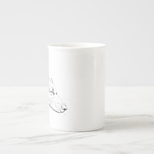 German Shepherd Mug, Personalized Dog Mom Coffee Bone China Mug (Front)