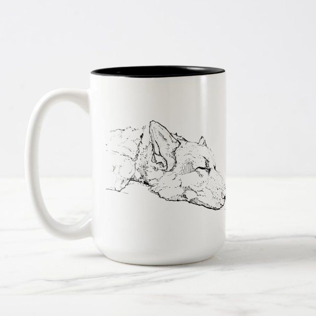 German Shepherd Mug, Personalized Dog Mom Coffee Two-Tone Coffee Mug (Left)