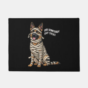 German Shepherd Mummy Halloween Dog Doormat