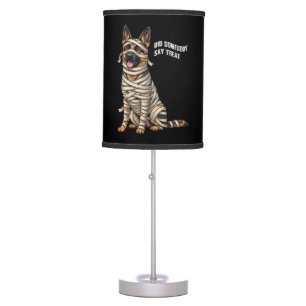 German Shepherd Mummy Halloween Dog Table Lamp