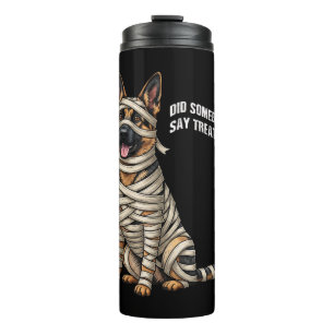 German Shepherd Mummy Halloween Dog Thermal Tumbler