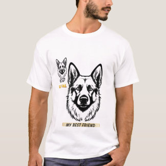 German Shepherd My Best Friend Dog Lover T-Shirt
