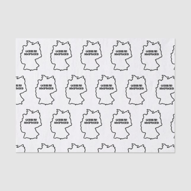 german shepherd name in origin tissue paper (Front)