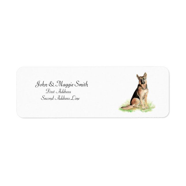 German Shepherd Name Label (Front)