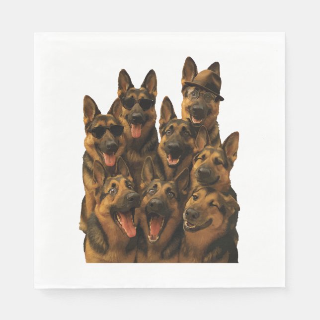 German Shepherd Napkins (Front)