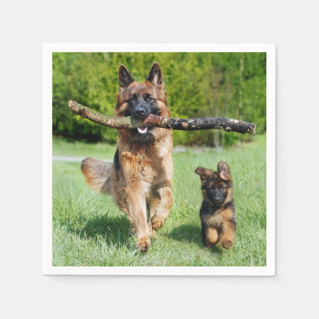 German Shepherd Napkins (Front)